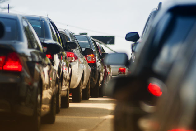 engarrafamento para viagem de Ano Novo